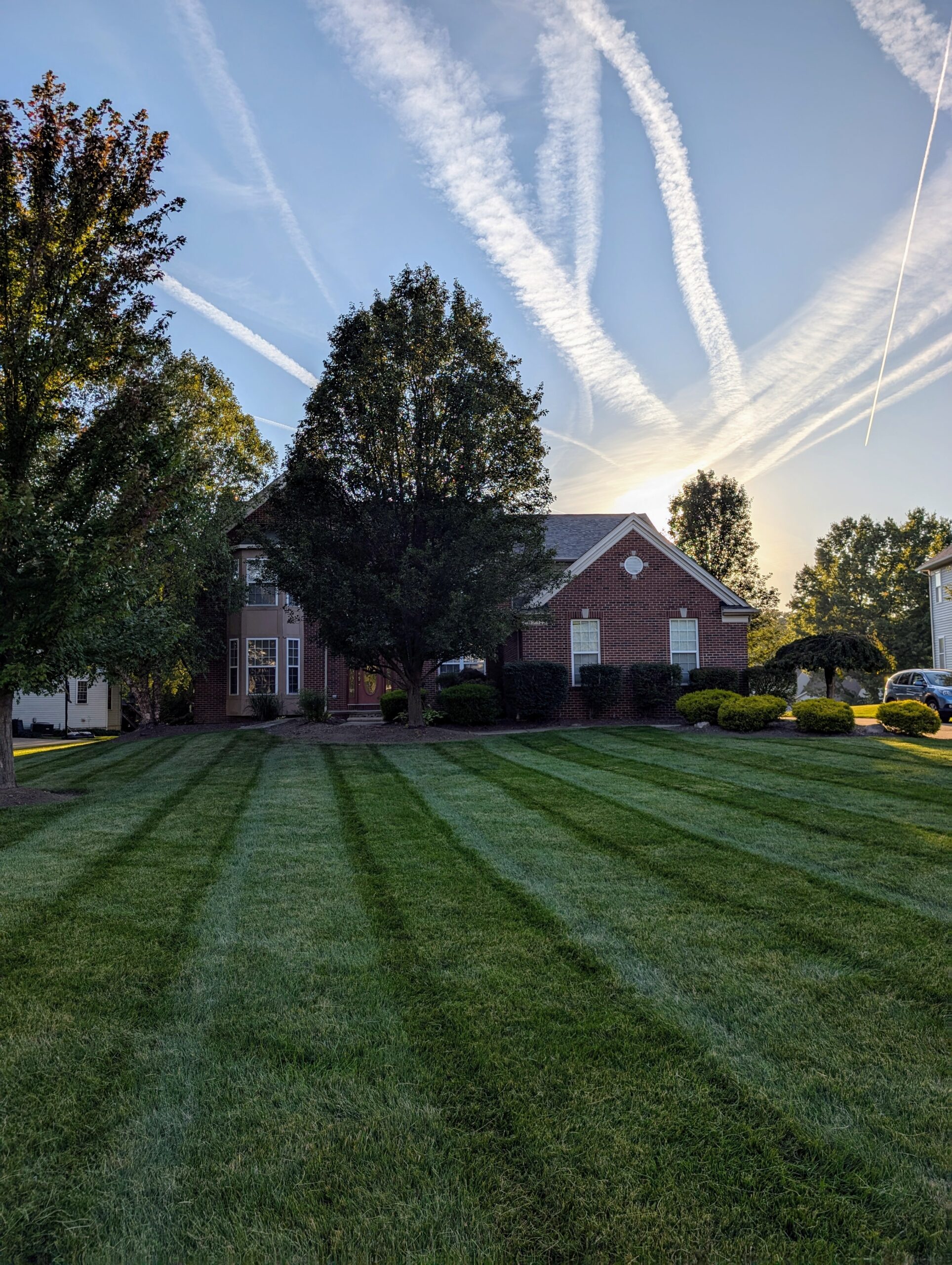 Hudson Lawn that is mowed by GreenWise Grounds Care